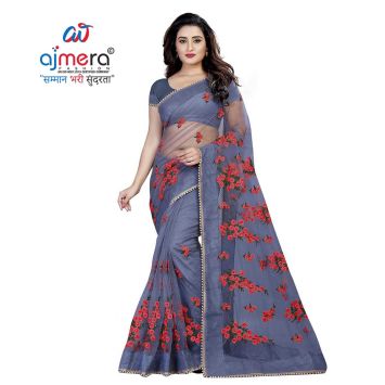Net Embroidery Sarees Manufacturers in Gujarat