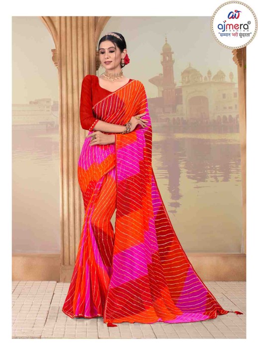  Beautiful Laheriya Saree – Traditional Charm with Elegant Patterns  in Surat