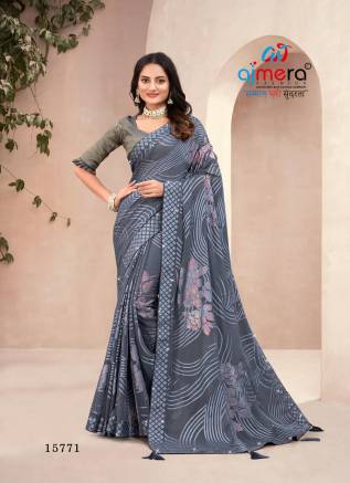  Heavy Brasso Saree with Opulent Design AFPL(15771) Manufacturers, Suppliers, Exporters in Okha