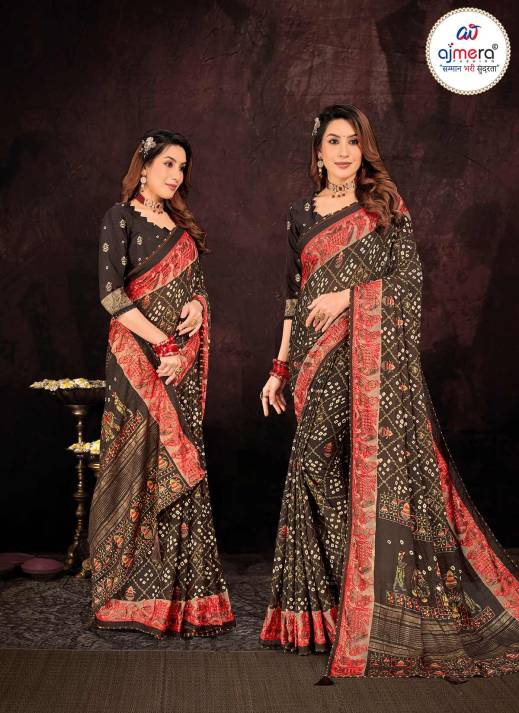  New 2024 Collection Block Printed Saree - Ajmera Fashion  in Surat