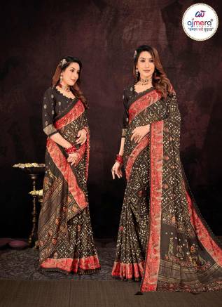  New 2024 Collection Block Printed Saree - Ajmera Fashion Manufacturers, Suppliers, Exporters in Dhar