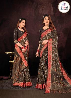  New 2024 Collection Block Printed Saree - Ajmera Fashion Manufacturers, Suppliers in Surat