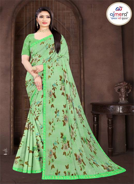  New Collection Printed Georgette Saree – Fresh Styles in Lightweight Elegance  in Surat