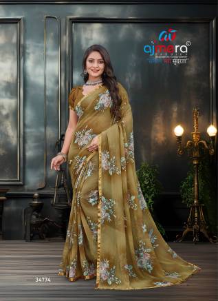 68 GM Georgette Saree with Elegant Drape AFPL(34776) Manufacturers, Suppliers, Exporters in Australia