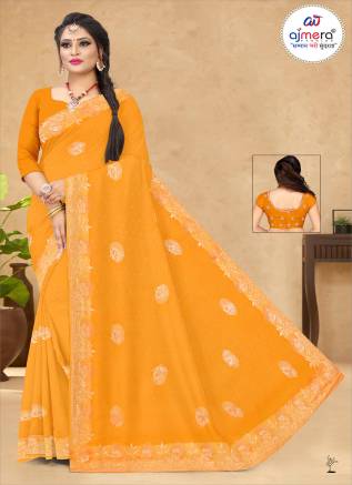 Aesthetic Embroidered Sarees – Artistry Meets Elegance Manufacturers, Suppliers, Exporters in Guna