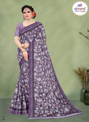 Affordable Printed Chiffon Saree – Stylish Elegance at a Great Price Manufacturers, Suppliers in Surat