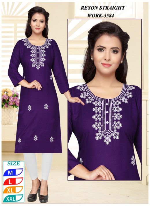 Affordable Rayon Kurtis in Best Collection – Ajmera Fashion  in Surat