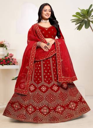 Affordable Velvet Lehengas in the Textile Market – Ajmera Fashion Manufacturers, Suppliers, Exporters in United Kingdom