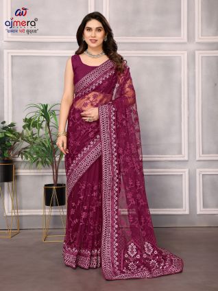 Attractive Look Saree in Fine Colored Manufacturers, Suppliers in Gujarat