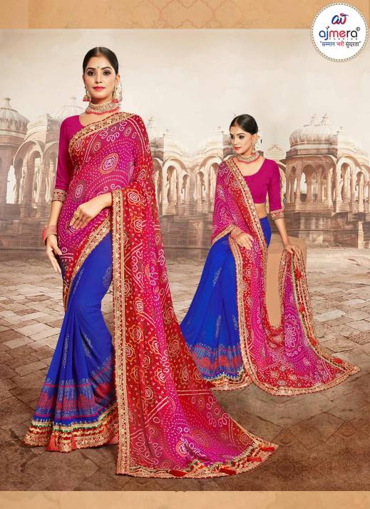 Bandhani Half-Half Saree Collection 2024 – Contemporary Elegance by Ajmera Fashion  in Surat