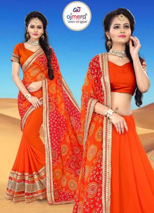 Bandhani Half-Half Saree Collection 2024 – Contemporary Elegance by Ajmera Fashion Manufacturers, Suppliers, Exporters in Fiji