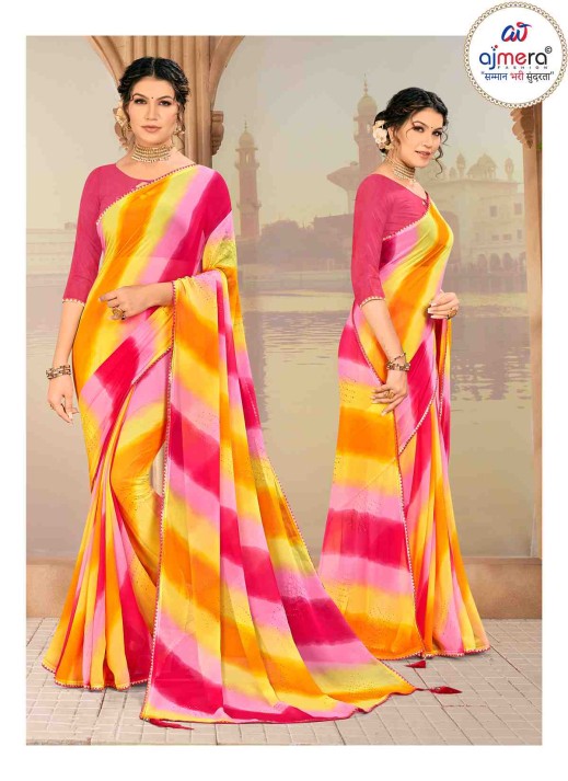 Beautiful Laheriya Saree – Traditional Charm with Elegant Patterns  in Surat