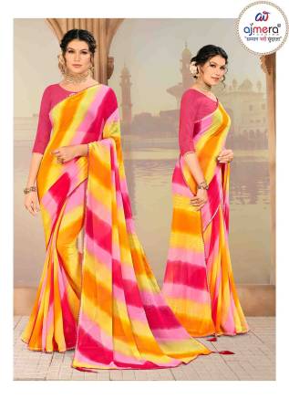 Beautiful Laheriya Saree – Traditional Charm with Elegant Patterns Manufacturers, Suppliers, Exporters in Okha