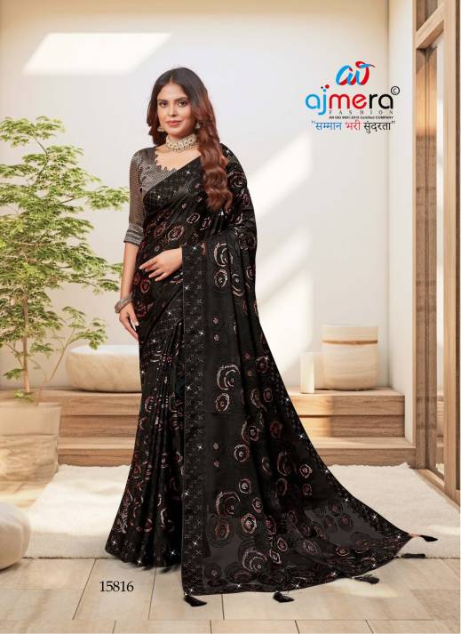 Bollywood Design Brasso Saree – Glamour with a Touch of Tradition  in Surat