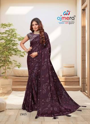 Bollywood Design Brasso Saree – Glamour with a Touch of Tradition Manufacturers, Suppliers, Exporters in Diu