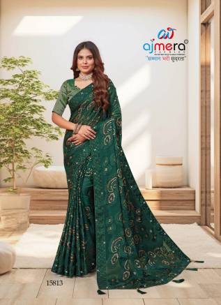 Bollywood Design Brasso Saree – Glamour with a Touch of Tradition Manufacturers, Suppliers, Exporters in Una