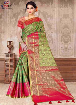 Budget-Friendly Brocade Saree – Elegant Tradition at an Affordable Price Manufacturers, Suppliers, Exporters in Guna