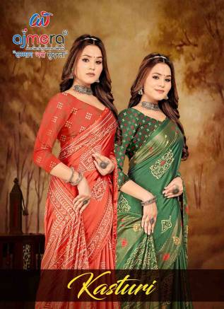 Chanderi Bandhani Saree – Classic Elegance with a Touch of Royalty Manufacturers, Suppliers, Exporters in Guyana