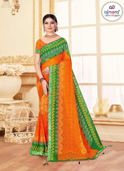 Chiffon Bandhani Saree - Ajmera Fashion Limited  Manufacturers, Suppliers, Exporters in Narmadapuram