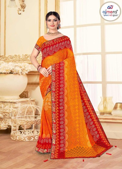 Chiffon Bandhani Saree - Ajmera Fashion Limited  Manufacturers, Suppliers, Exporters in Narmadapuram