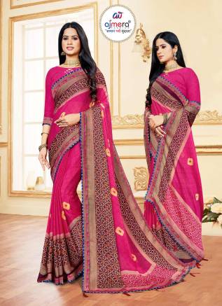 Chiffon Bandhani Saree - Ajmera Fashion Manufacturers, Suppliers, Exporters in Singapore