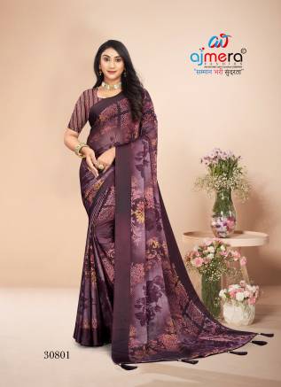 Chiffon Satin Saree with Luxurious Elegance AFPL(30802) Manufacturers, Suppliers, Exporters in Guyana