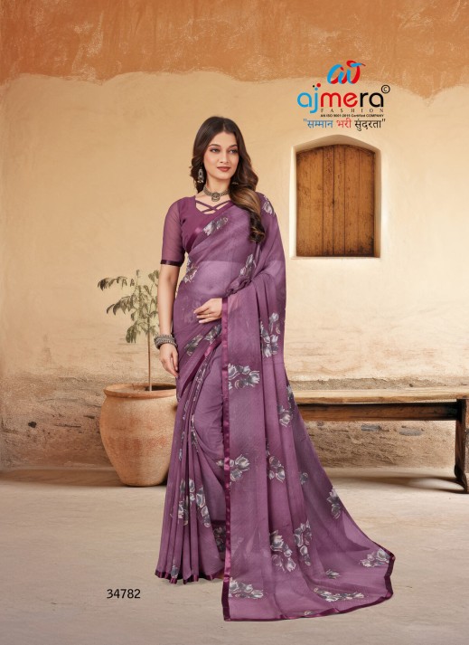 Classic Chiffon Saree with Elegant Flow AFPL(34743)  in Surat