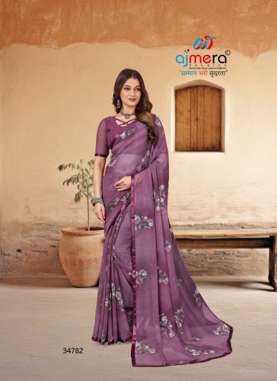 Classic Chiffon Saree with Elegant Flow AFPL(34743) Manufacturers, Suppliers, Exporters in Bodh Gaya