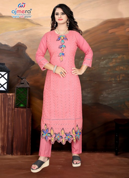 Classic Lakhnavi Kurti with Authentic Chikankari Embroidery  in Surat