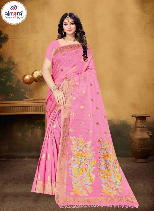 Cotton Zari Border Saree – Classic Elegance with a Touch of Luxury  in Surat