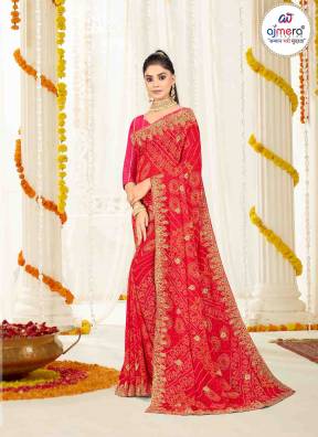 Cream Chundari Saree – Elegant Tradition with a Subtle Touch Manufacturers, Suppliers in Surat