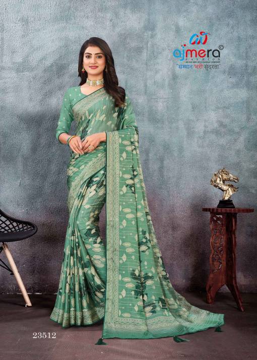 Crepe Fall Printed Saree with Contemporary Elegance AFPL(23511)  in Surat