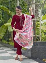 Elegant Fancy Kurti with Embellished Dupatta and Modern Detailing