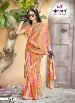 Elegant Georgette Chiffon Saree with Intricate Embroidery Manufacturers, Suppliers, Exporters in Una