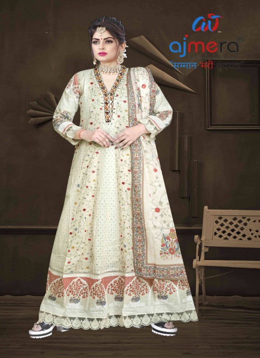 Elegant Lakhnavi Gown Kurti with Exquisite Chikankari  in Surat