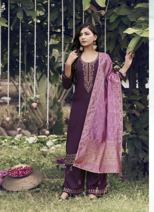 Elegant Net Work Kurti with Heavy Dupatta and Palazzo   in Surat