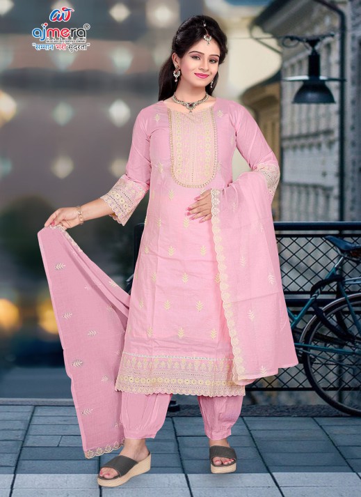 Elegant Patiala Fancy Suit with Stylish Embellishments  in Surat