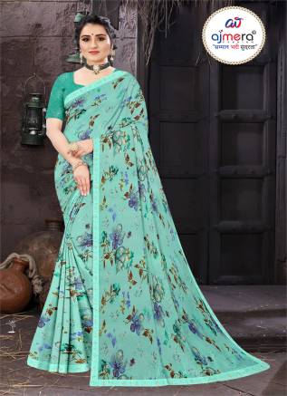 Famous Printed Georgette Saree – Iconic Style with Timeless Appeal Manufacturers, Suppliers, Exporters in Canada