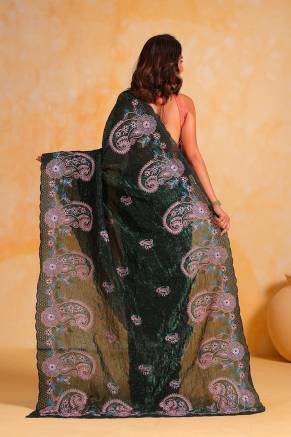 Green Attractive Looking These Party Wear Saree Manufacturers, Suppliers in Surat