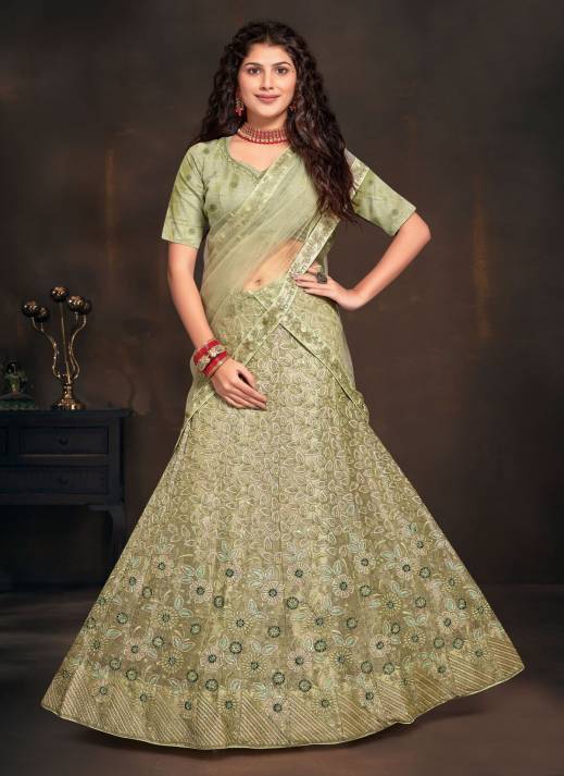 High-Quality Silk Lehenga in Bulk for Wholesale - Ajmera Fashion  in Surat