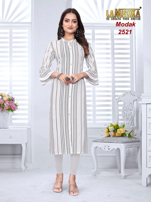 Latest Rayon Kurtis Designs in Wholesale – Ajmera Fashion  in Surat