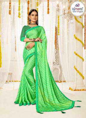 New Collection Georgette Lehariya Saree – Ajmera Fashion Manufacturers, Suppliers in Surat