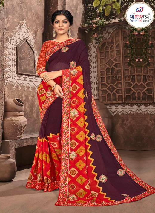 New Collection Printed Bandhani Saree – Ajmera Fashion (1)  in Surat