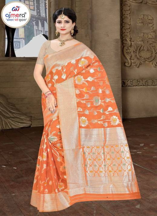 Premium Mehendi Indian Cotton Saree – Exquisite Comfort for a Memorable Celebration  in Surat