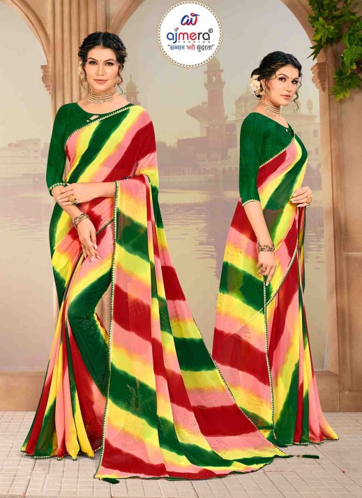 Rapier Laheriya Saree – Sleek Elegance with Traditional Flair  in Surat