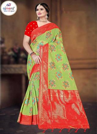 Self-Design Banarasi Cotton Silk Saree – Elegant Fusion of Tradition and Comfort Manufacturers, Suppliers, Exporters in Ooty