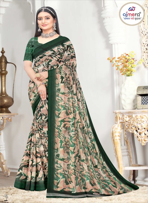 Top Quality Printed Chiffon Saree – Luxurious Grace with Elegant Prints  in Surat