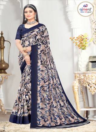 Top Quality Printed Chiffon Saree – Luxurious Grace with Elegant Prints Manufacturers, Suppliers, Exporters in Guyana