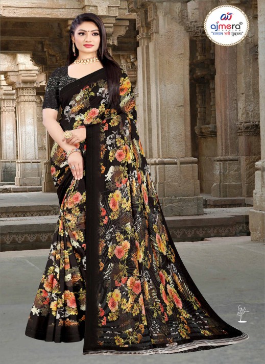 Top-Rated Printed Chiffon Saree – Effortless Grace with Contemporary Prints  in Surat