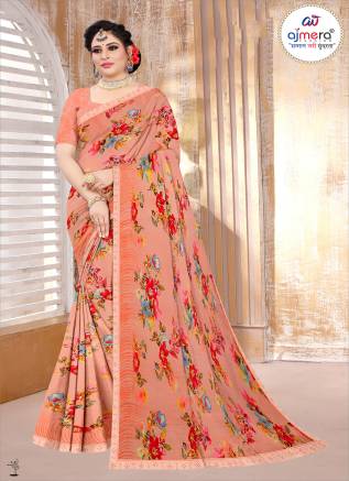 Trendy Printed Georgette Saree – Fashion-Forward Style for the Modern Woman Manufacturers, Suppliers, Exporters in Guna